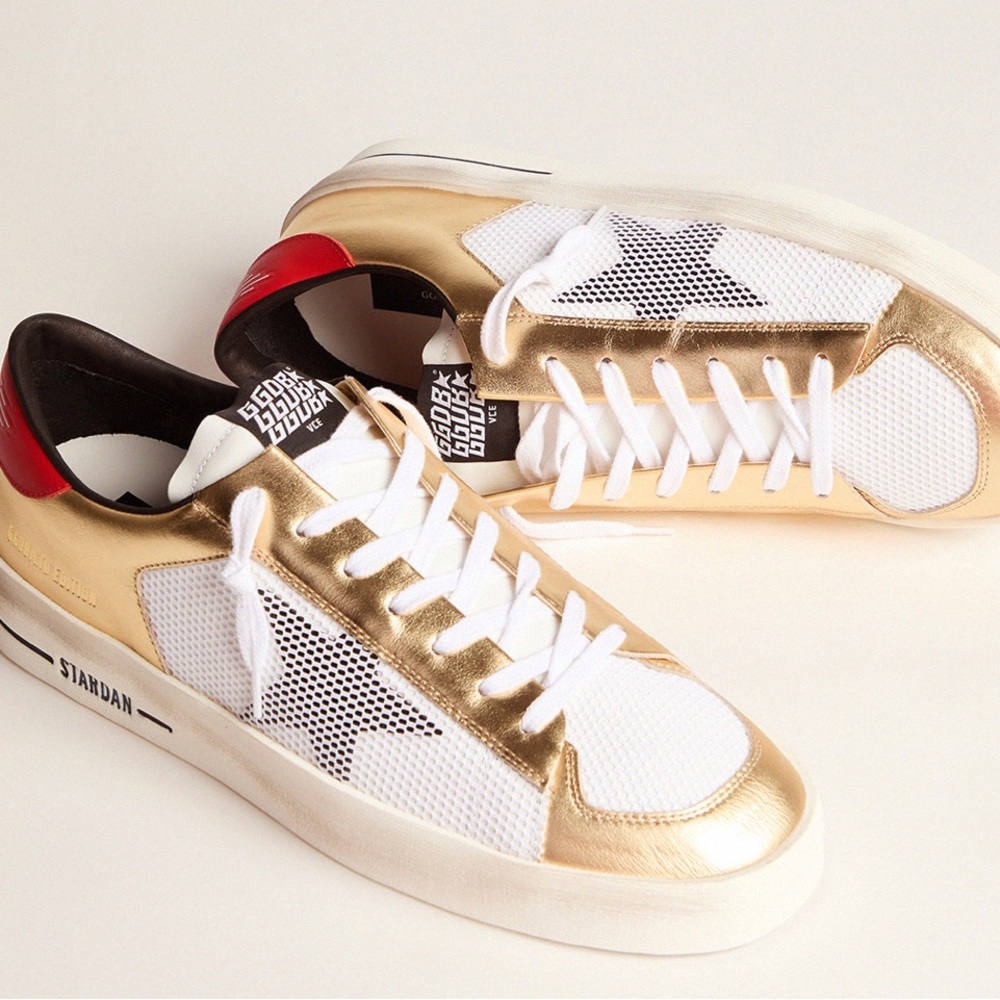 Red Gold & White Golden Goose Woman’s Limited Edition Stardan sneakers